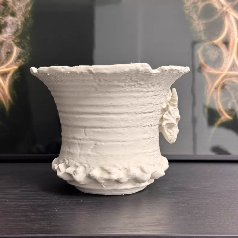 "Wind's Breath" 3D Printed Dragon Planter - Dark Gothic Pot for Agave, Succulents & Caudex Plants (Eco-Friendly PLA) - BotanicalCollector