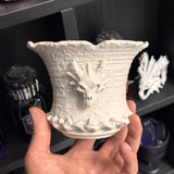 "Wind's Breath" 3D Printed Dragon Planter - Dark Gothic Pot for Agave, Succulents & Caudex Plants (Eco-Friendly PLA) - BotanicalCollector