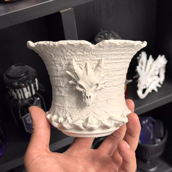 "Wind's Breath" 3D Printed Dragon Planter - Dark Gothic Pot for Agave, Succulents & Caudex Plants (Eco-Friendly PLA) - BotanicalCollector